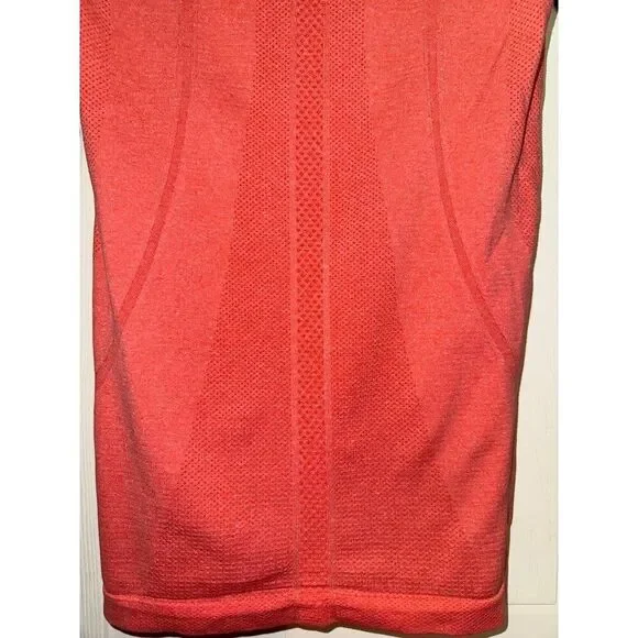 Lululemon Run Swiftly Tech Orange Gray Heather Long Sleeve Shirt Size 6 - Picture 8 of 12